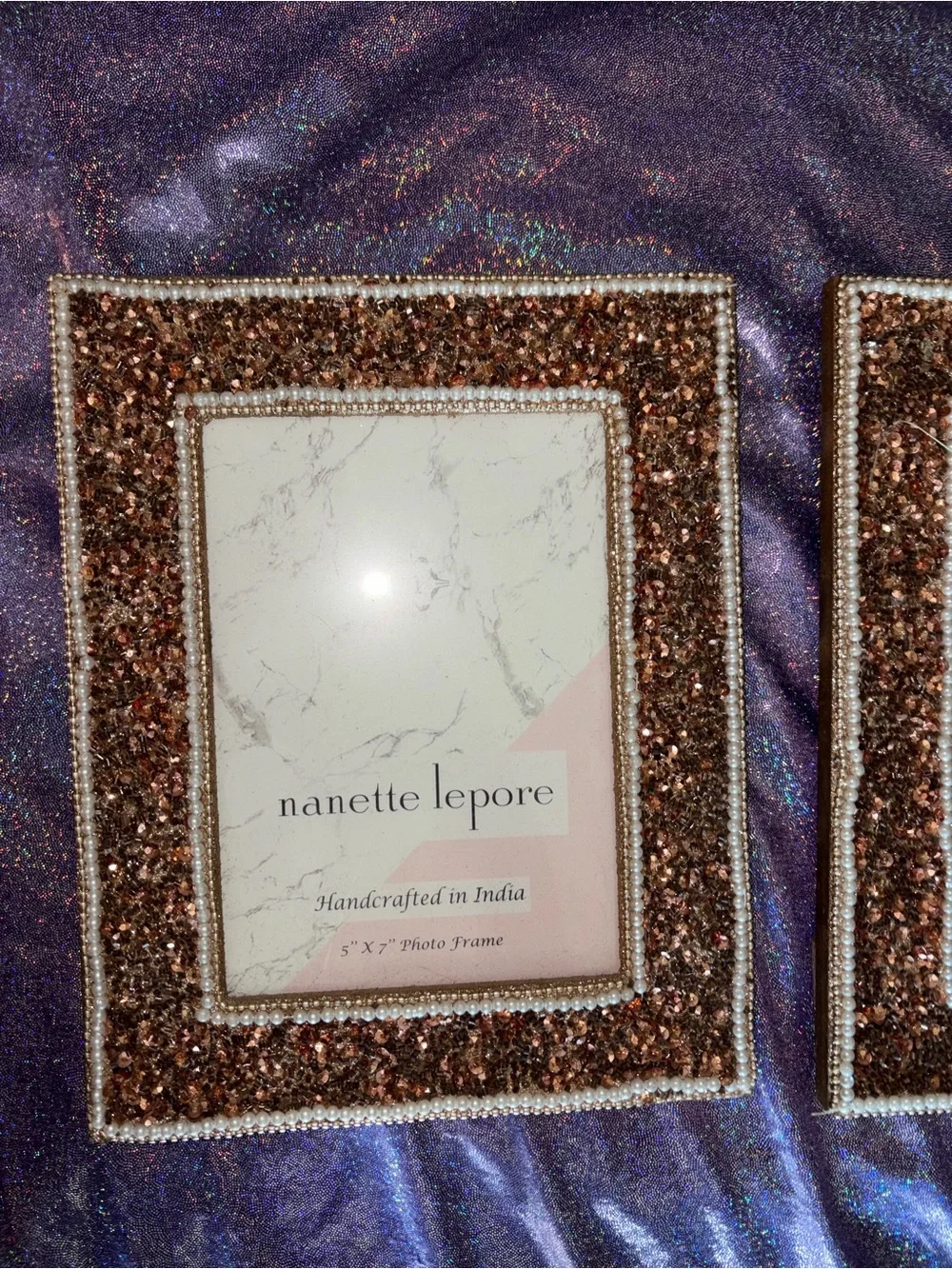 Rose Gold Beaded Picture Frames